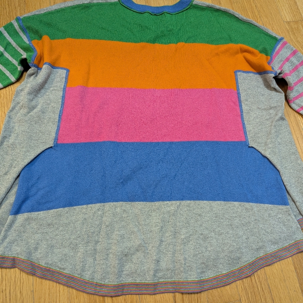 Zaket & Klover Color Block Striped Oversized Sweater - Picture 3 of 6